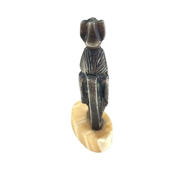 Ancient Egyptian Style Figurine With Stone Base Vintage - Picture 4 of 10